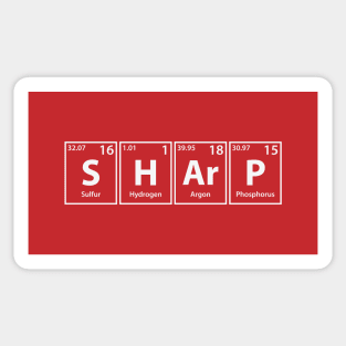 Sharp (S-H-Ar-P) Periodic Elements Spelling Sticker